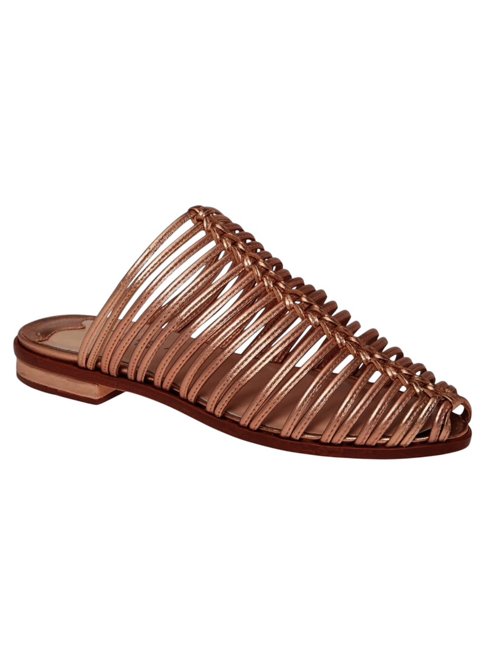 🆕{Cecelia NY} Gloria Caged Metallic Leather Mules
